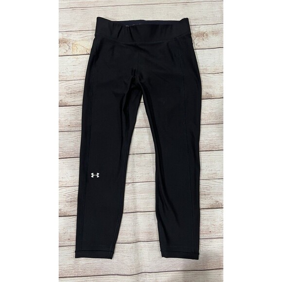 UNDER ARMOUR WOMEN'S HEATGEAR COMPRESSION Size Medium LEGGINGS Black - Picture 1 of 8